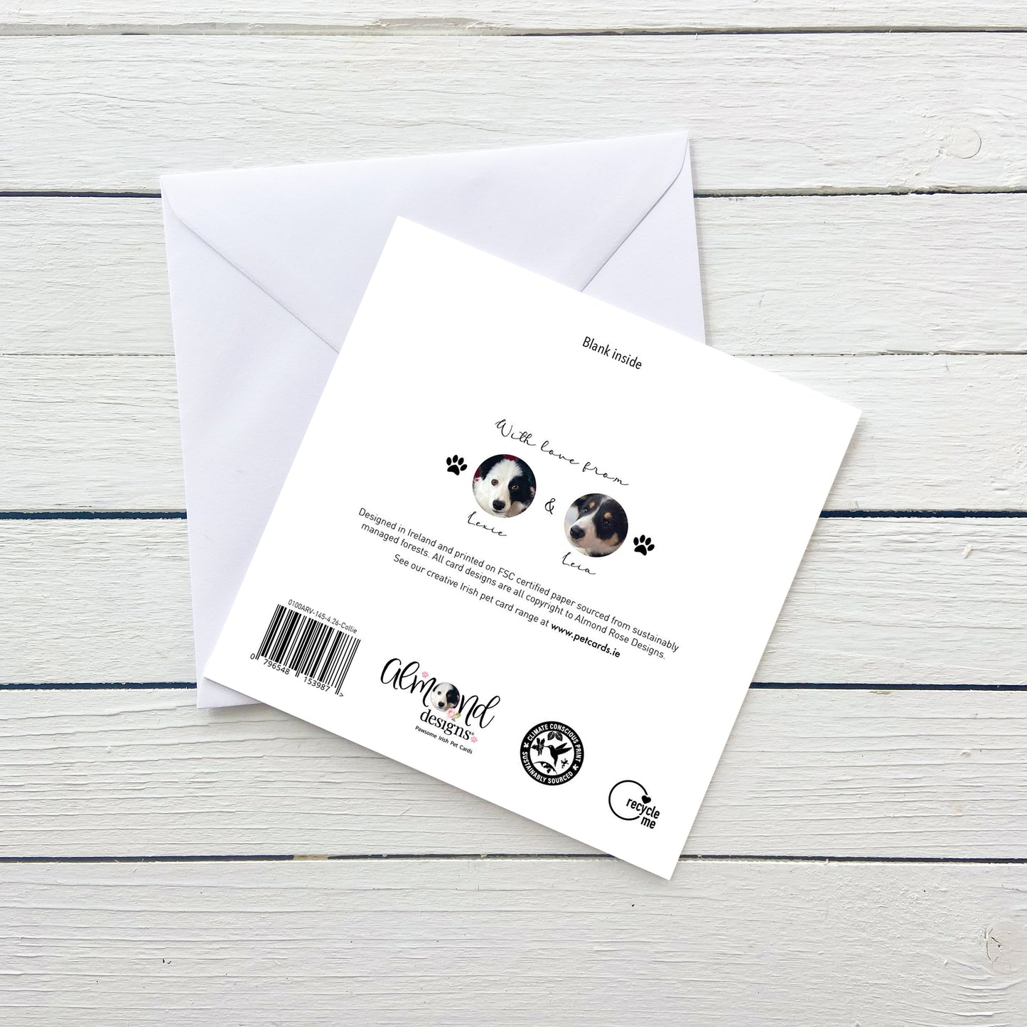 Just to Say Collie Blank Card