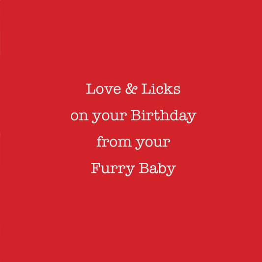 Love & Licks Dog Card