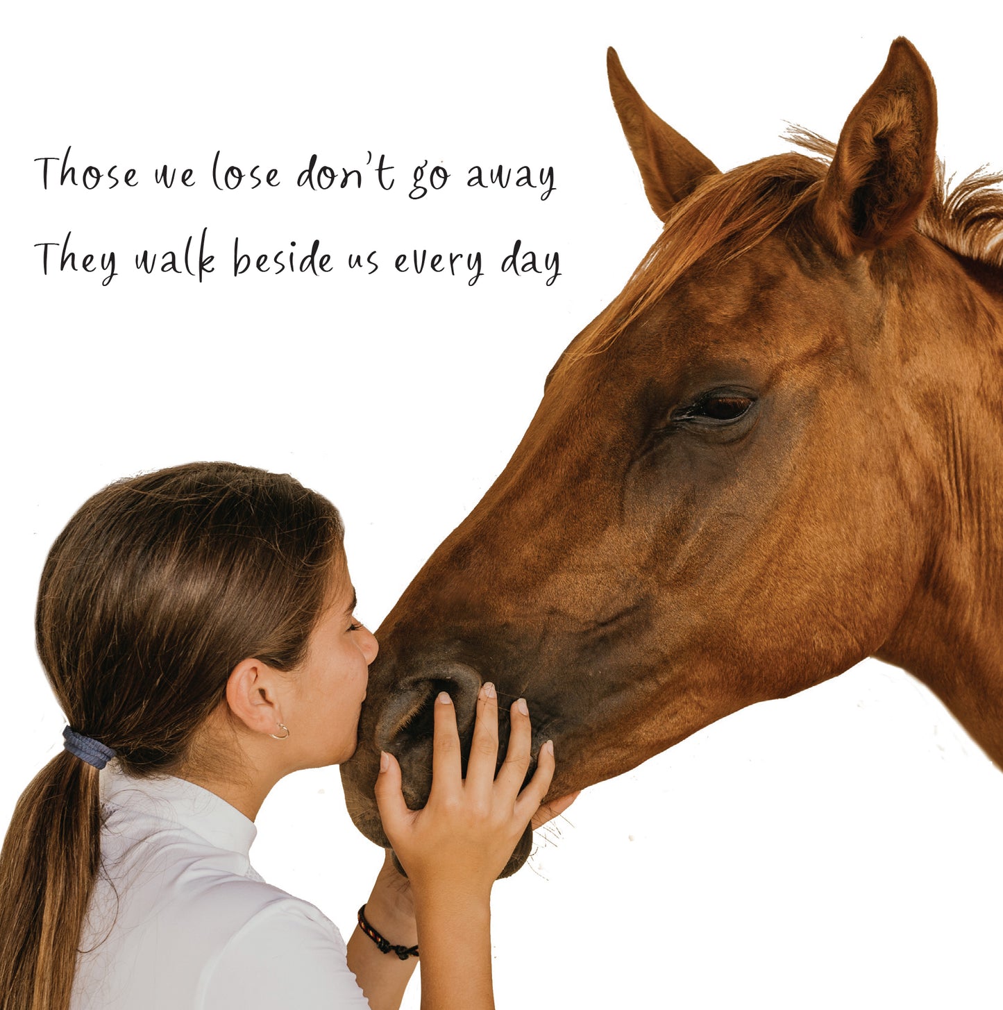 Walk beside us horse Pet Sympathy Card