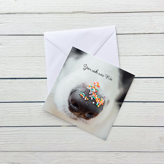 Cake Was Nice Birthday Card