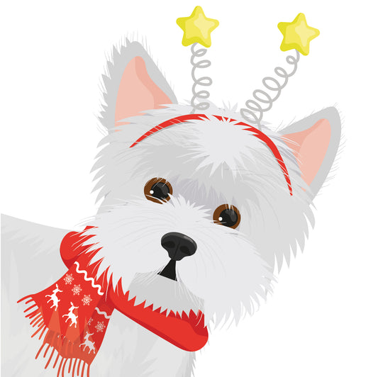West Highland White Terrier Christmas Card