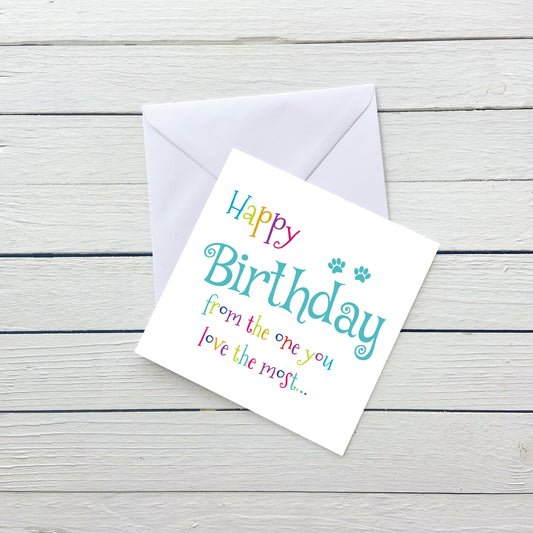 Happy Birthday from the Dog Card